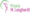 Logo der Frauenarztpraxis M. Langhardt in Violet und Grün.
